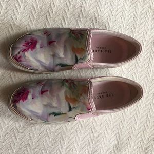 Ted Baker floral slip on shoes
